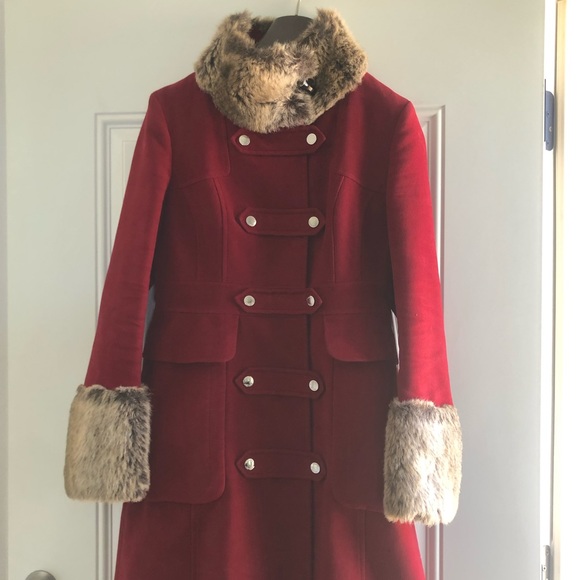Karen Millen red long coat